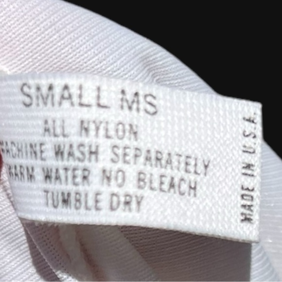 🌻Vintage Shadowline White Nylon Midi-Length Elastic Waist Slip Lace Hem Size S - Picture 6 of 6